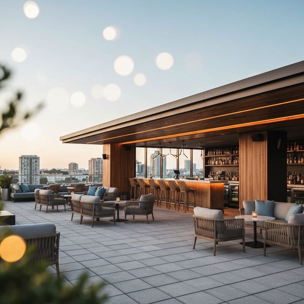 NuraGrid system for rooftop bar and restaurant applications